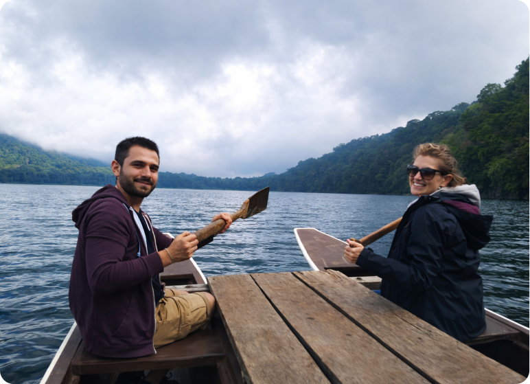 Bali jungle trekking and canoe