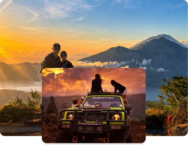 mount batur treking vs jeep tour