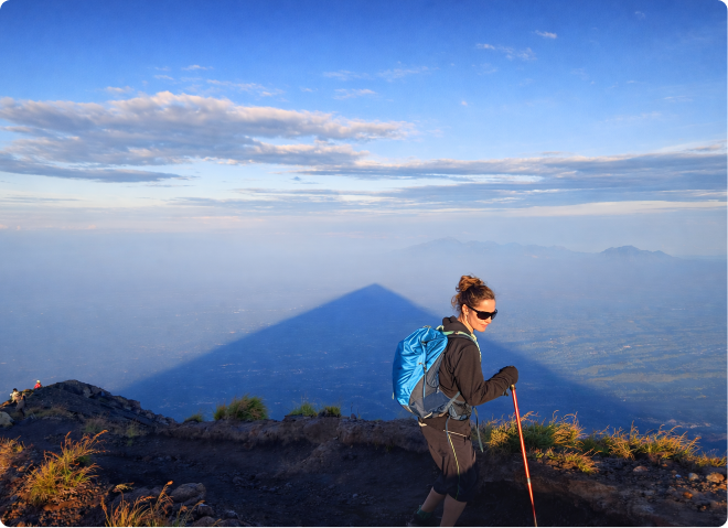 Mount agung sunrise trekking walking